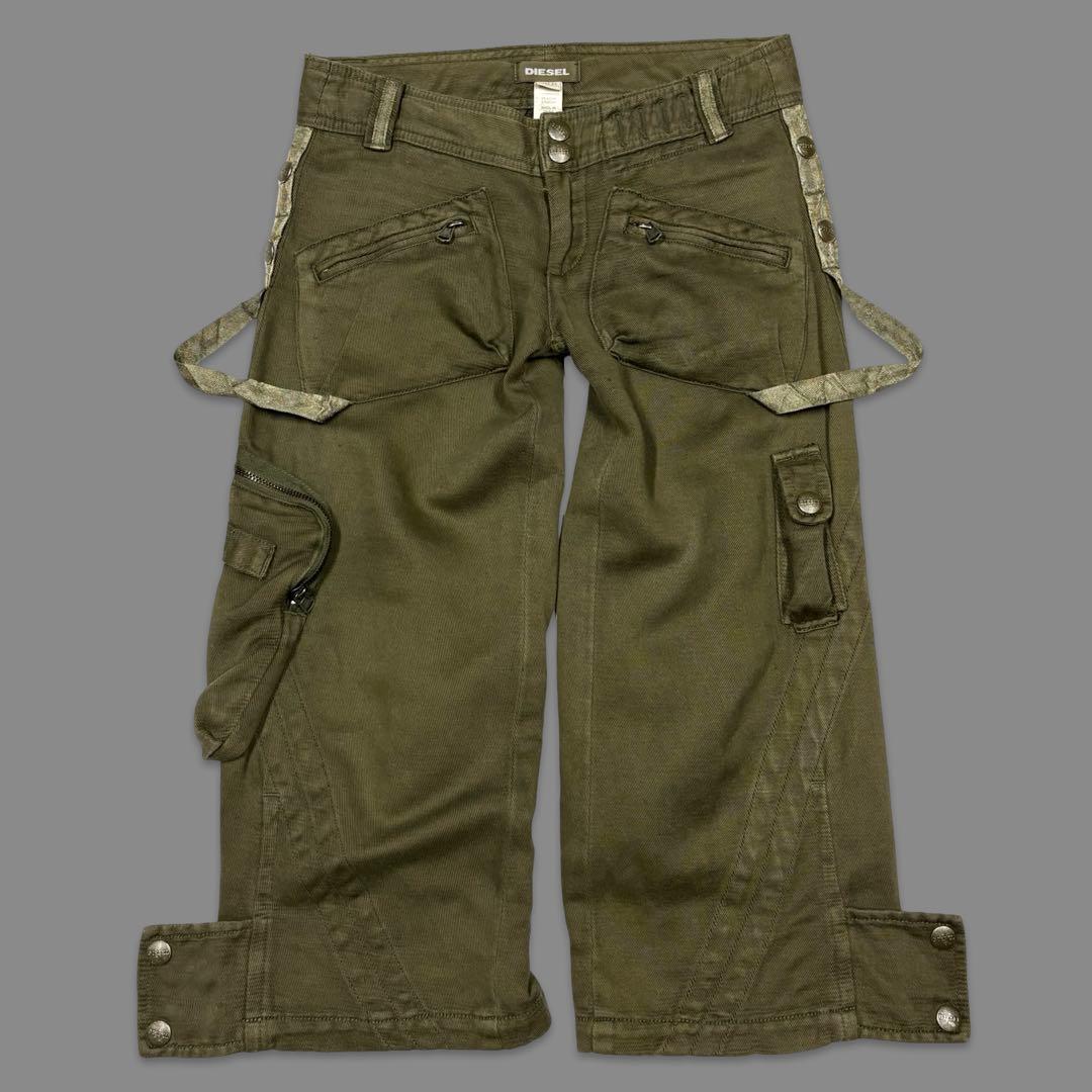 パンツ Rare 00s- Archive DIESEL cropped cargo
