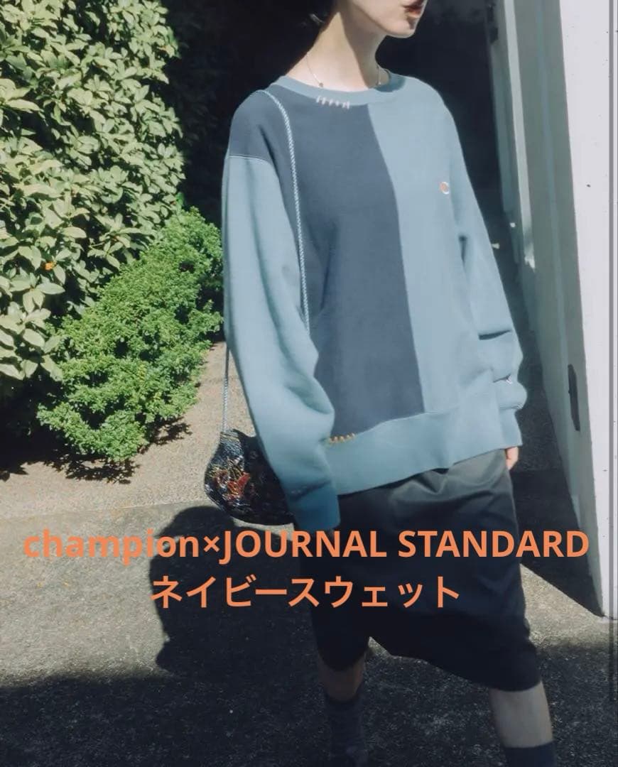 champion×JOURNAL STANDARD スウェット　ネイビーM