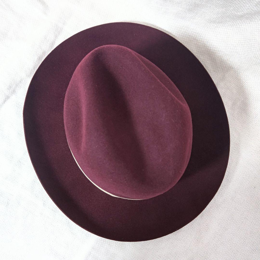 ボルサリーノBorsalinoつば長ラージブリム中折れラビットファーハット58