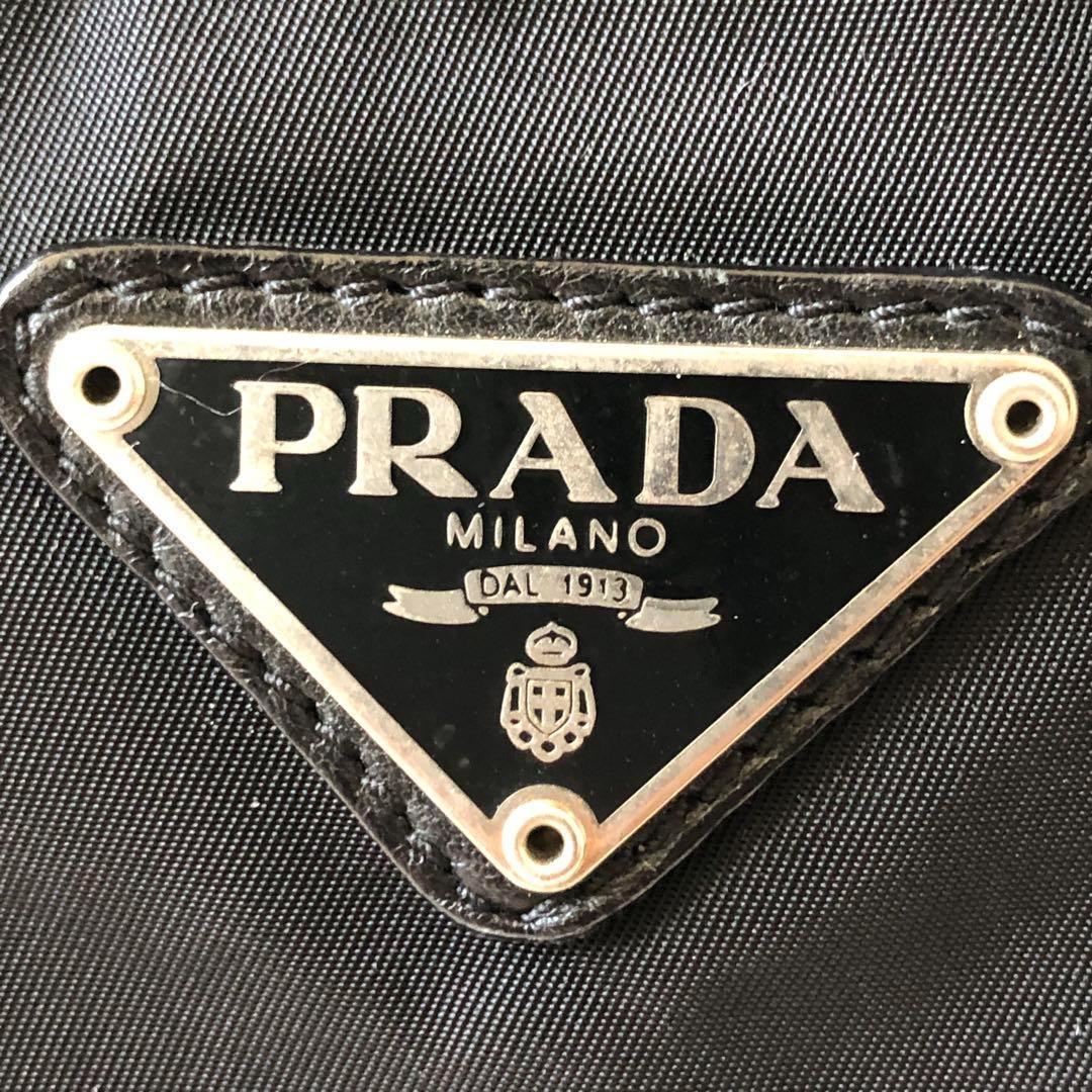 【希少】美品 プラダ ボストンバッグ 2way 三角ロゴ ナイロン 南京錠　黒