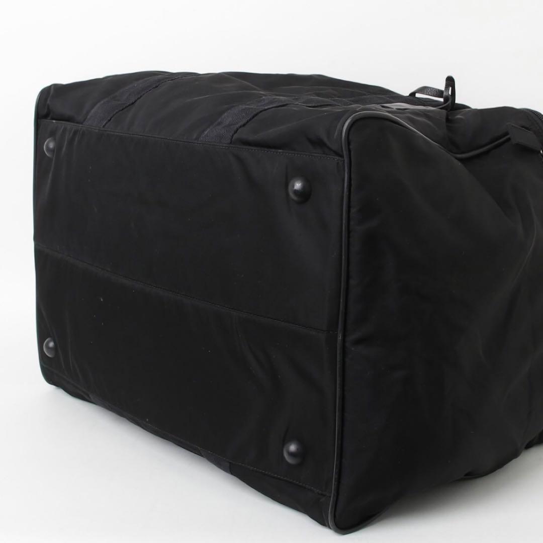 【希少】美品 プラダ ボストンバッグ 2way 三角ロゴ ナイロン 南京錠　黒