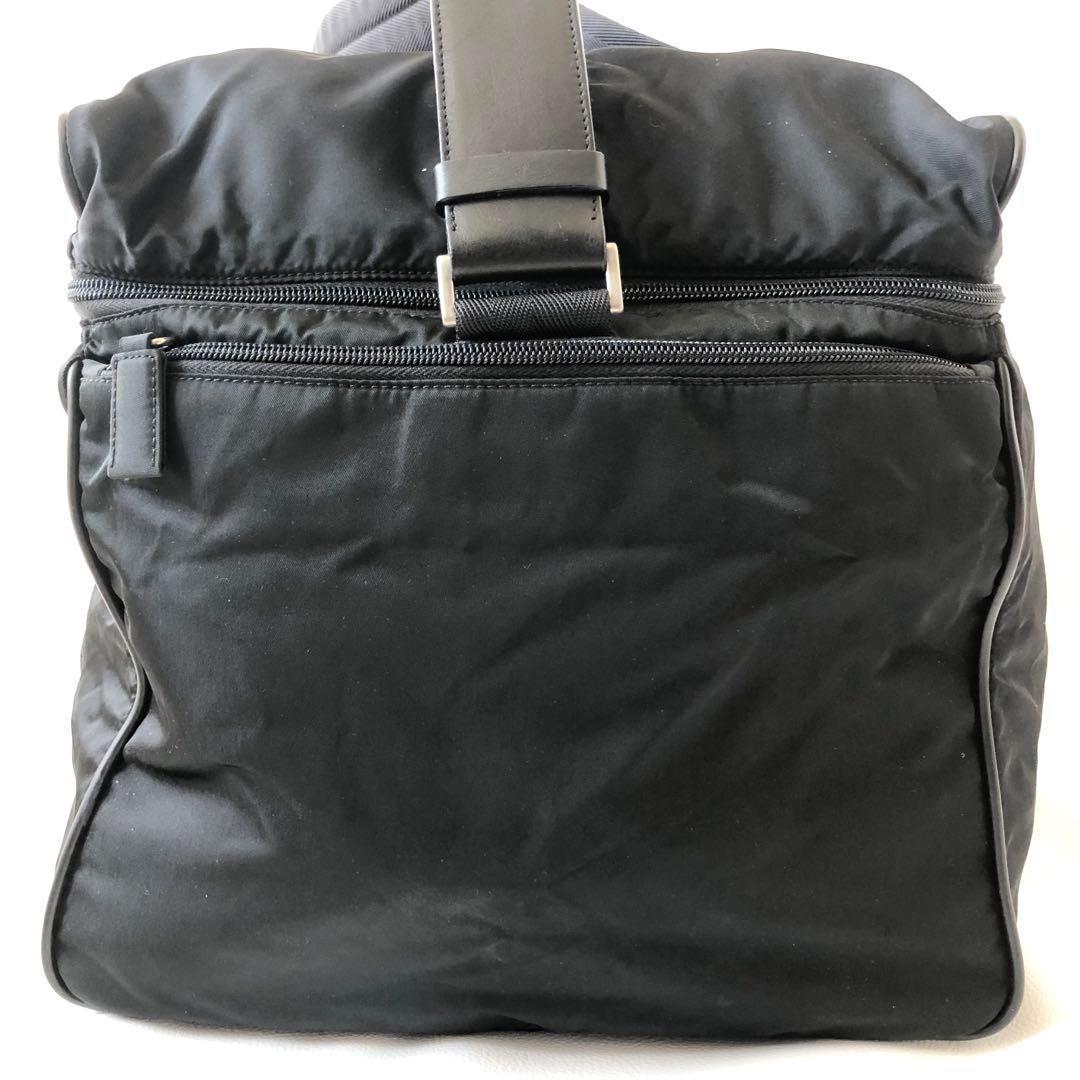 【希少】美品 プラダ ボストンバッグ 2way 三角ロゴ ナイロン 南京錠　黒