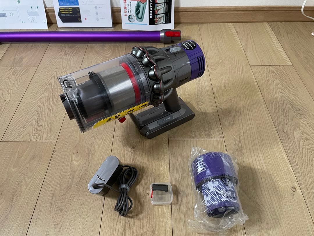 ダイソン①V10SV12 ２ヘッドから選択　新品交換フィルタ　純正高容量バッテリ