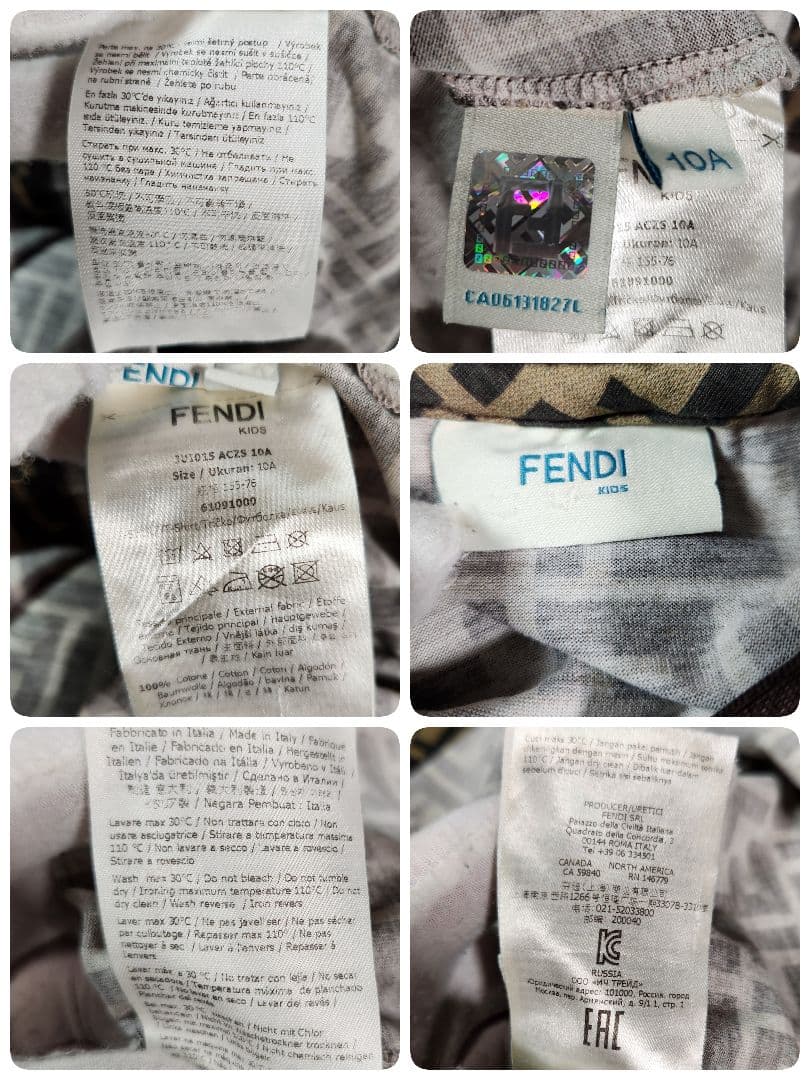 美品 FENDI Tシャツ ズッカ FF柄 ロゴ