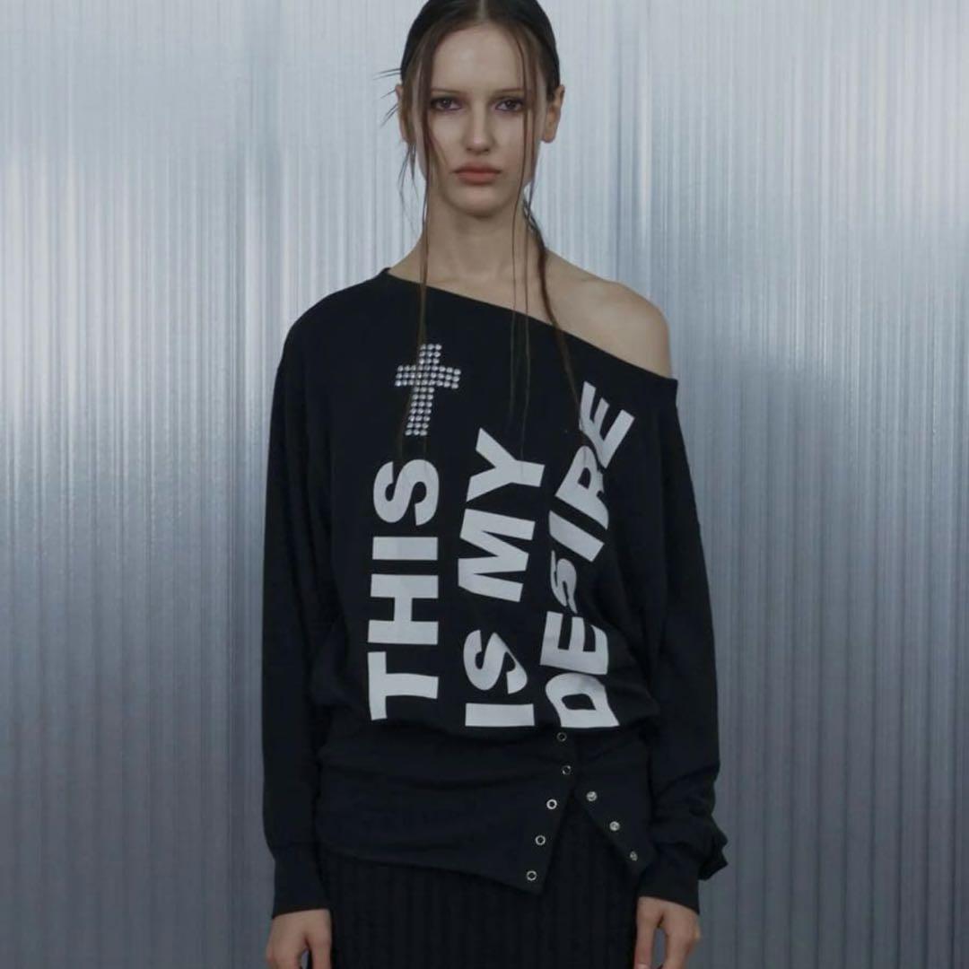 トップス SETUP-EXE BOLD LETTERING LOOSE TOP