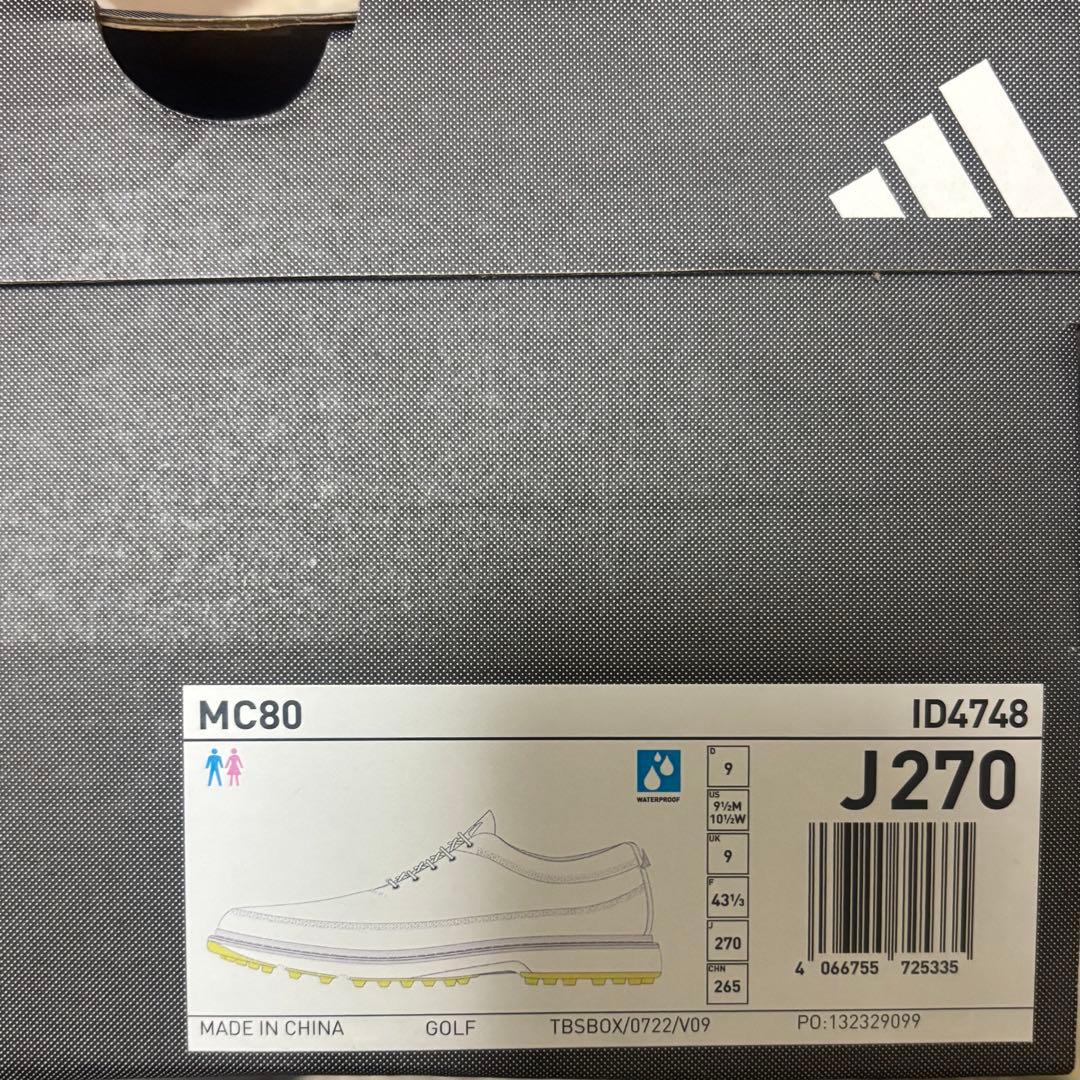 27cm adidas Golf MC80 ゴルフシューズ ID4748 白
