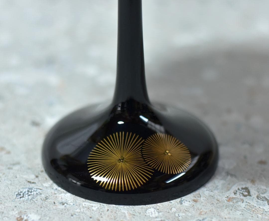 輪島塗道心作　高杯唐松紋【極上品】共箱/お茶道具