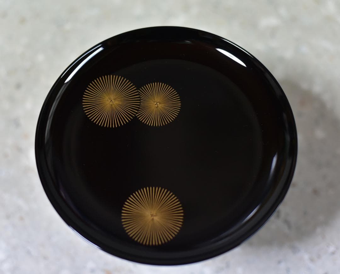 輪島塗道心作　高杯唐松紋【極上品】共箱/お茶道具