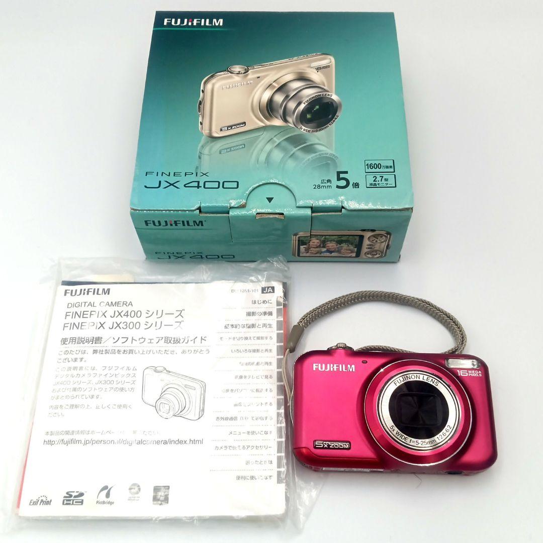 FUJIFILM Finepix JX400 デジタルカメラ レッド
