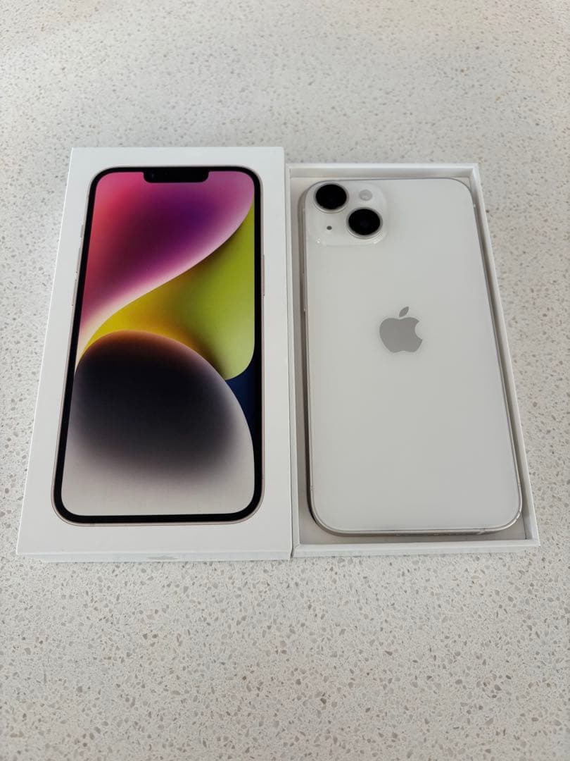 【美品】Apple iPhone 14 スターライト　128GB SIMフリー