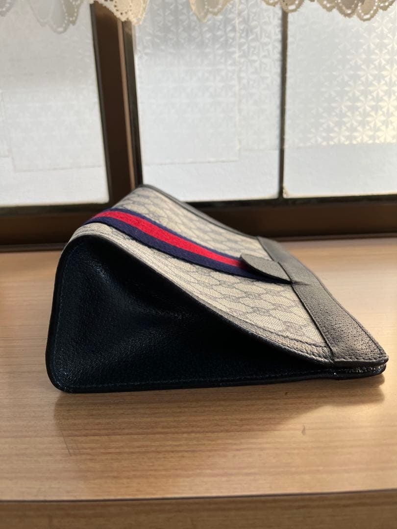 美品　OLD GUCCI クラッチバック　ヴィンテージGGスプリーム　箱付き