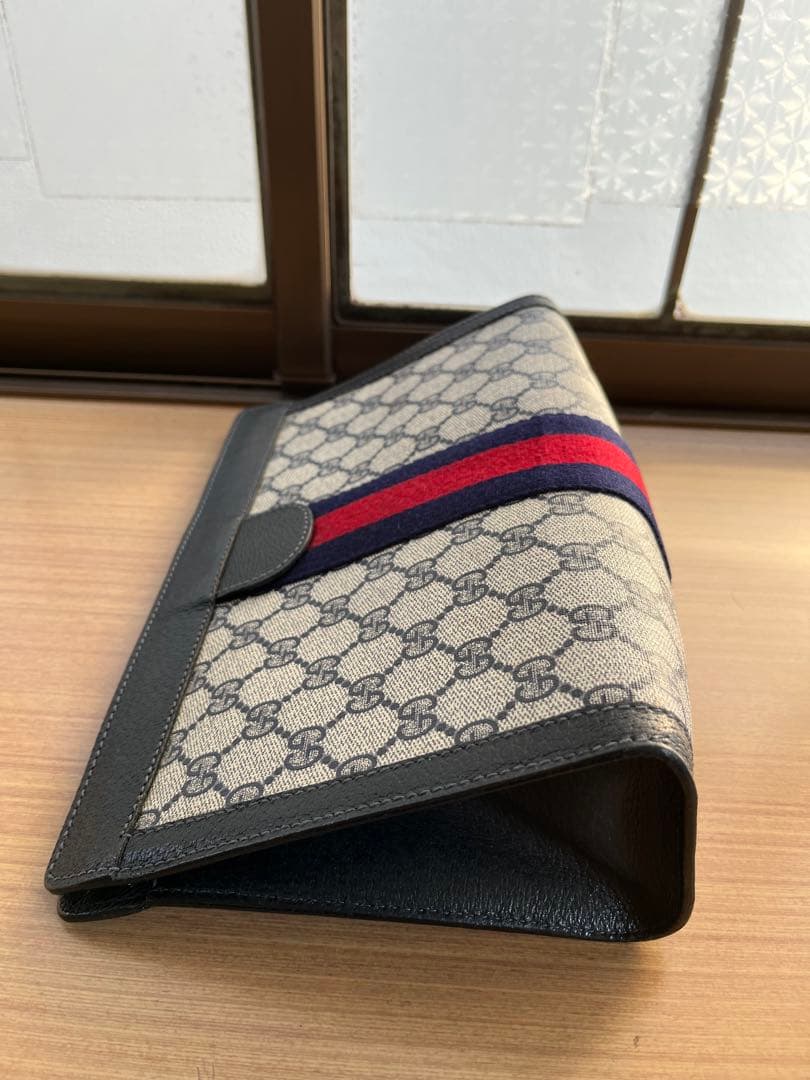 美品　OLD GUCCI クラッチバック　ヴィンテージGGスプリーム　箱付き