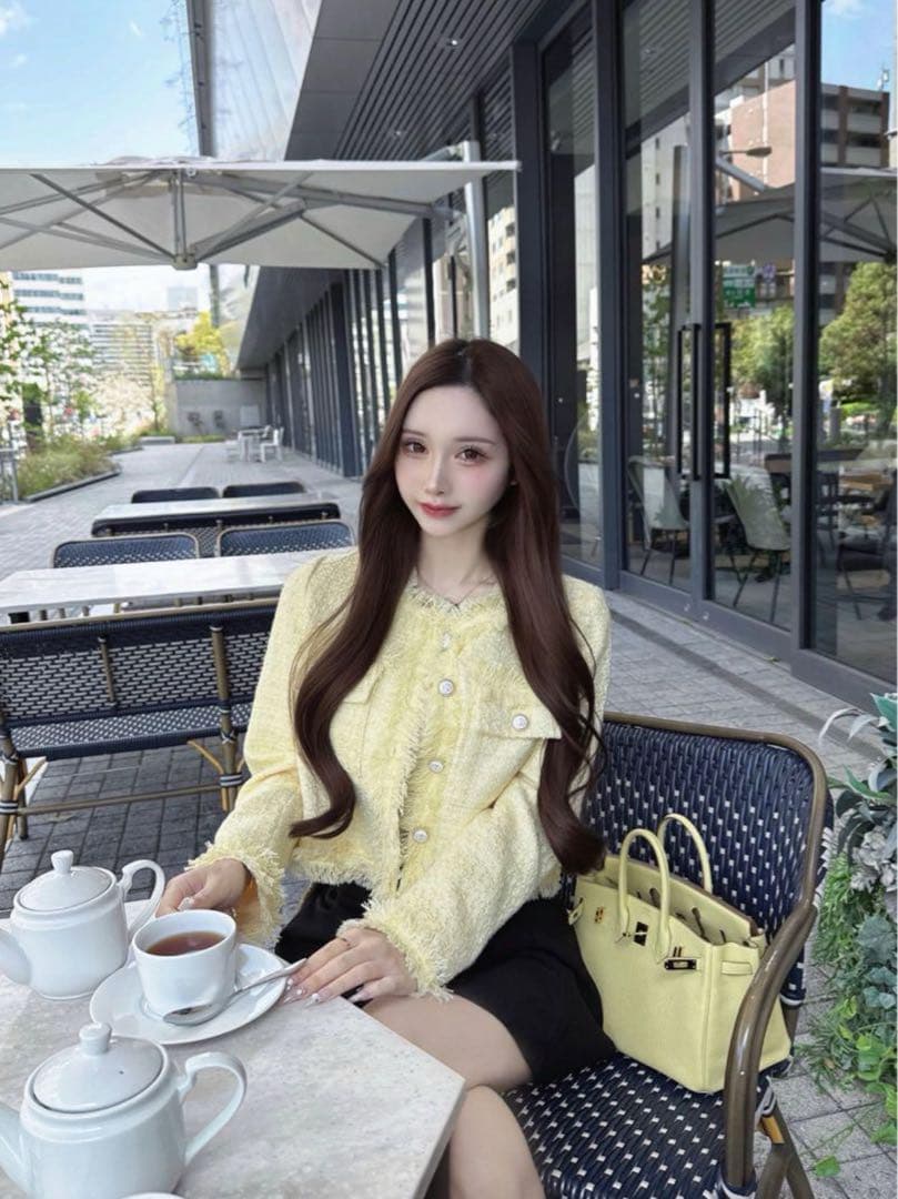 へ*び様 Lumignon Papillon tweed fringe jack