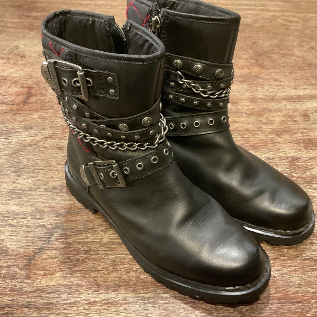 美品！ハーレーダビッドソン 87043 ショートブーツ チェーン23.5cm