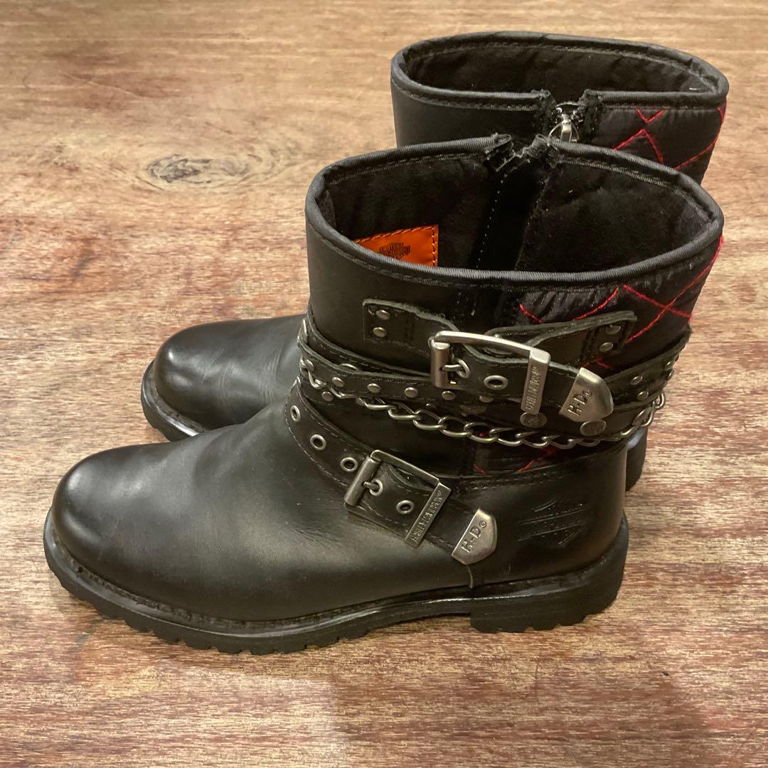 美品！ハーレーダビッドソン 87043 ショートブーツ チェーン23.5cm