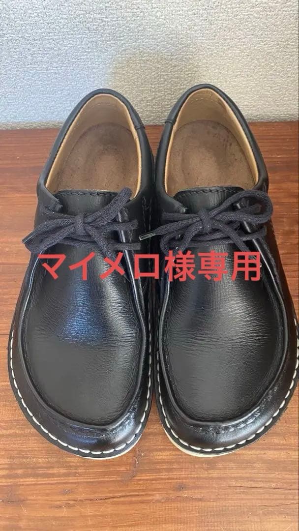 ビルケンシュトックパサデナ【38】ブラック レザー ブラック