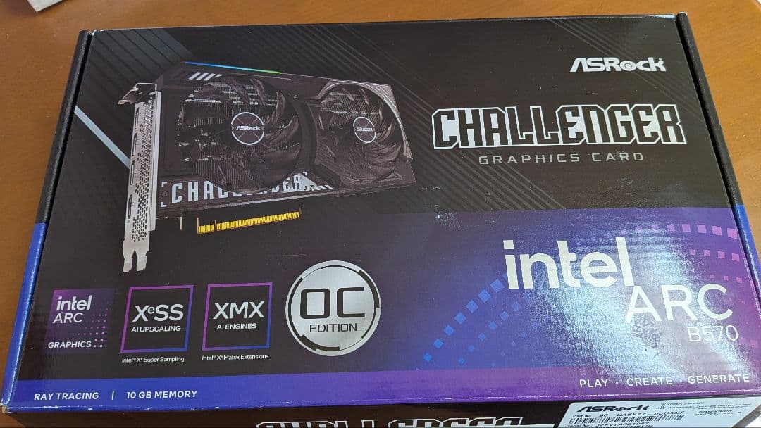 グラフィックボード・グラボ・ビデオカード ASRock Intel ARC B570 OC Edition 10GB