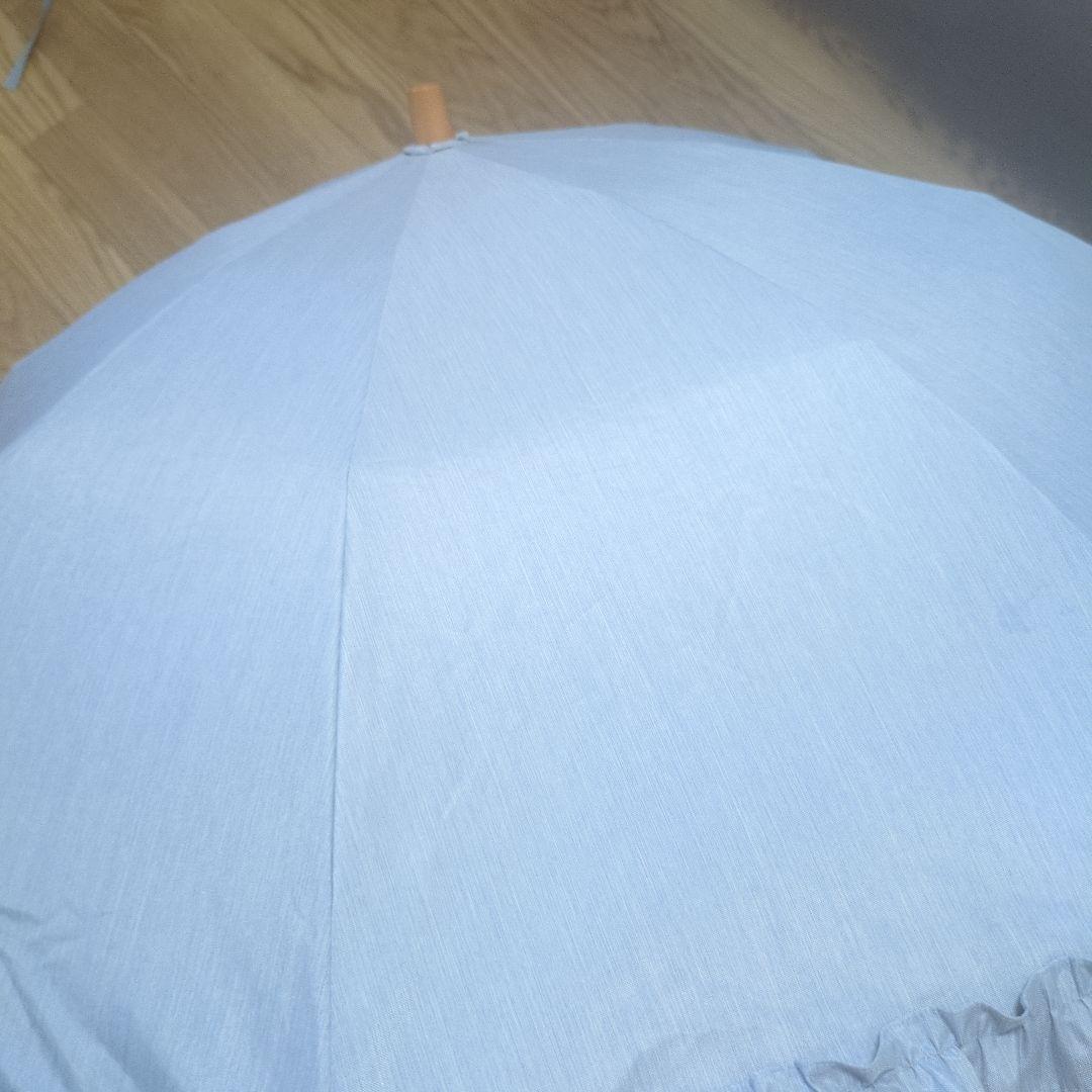 サンバリア 折りたたみ日傘 ２段折 フリル / フロストブルー