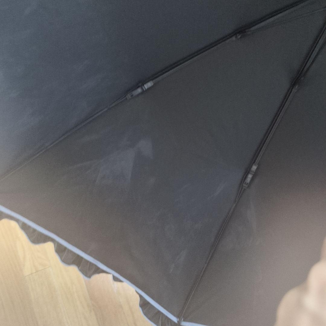 サンバリア 折りたたみ日傘 ２段折 フリル / フロストブルー