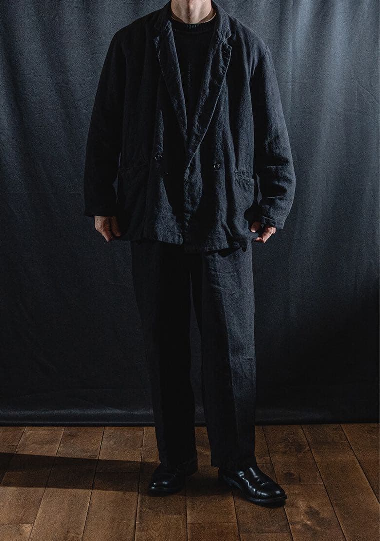 起毛リネン ダブルブレストジャケット (25AW）