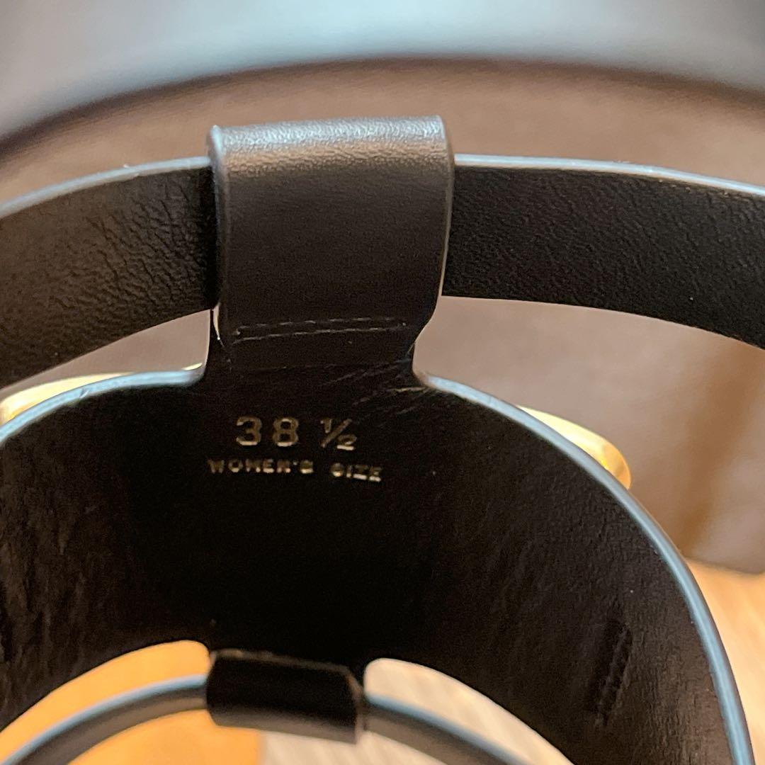 TOD'S 【極美品】サンダル メタルロゴ 黒 トッズ ケイト 38 1/2