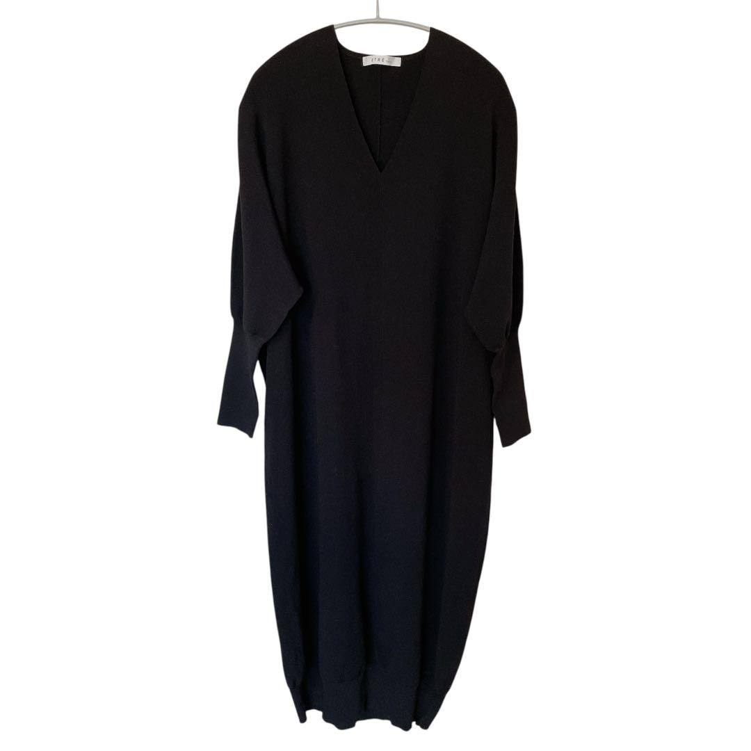 美品✨️ ETRE TOKYO ハイゲージドルマンスリーブニットワンピース 黒