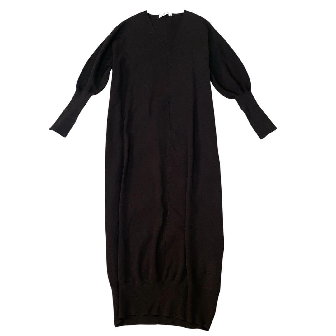 美品✨️ ETRE TOKYO ハイゲージドルマンスリーブニットワンピース 黒