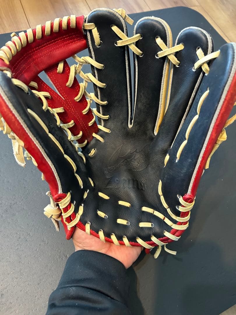 1000円値下げしました！Zeems 軟式グローブ ネイビー/レッド