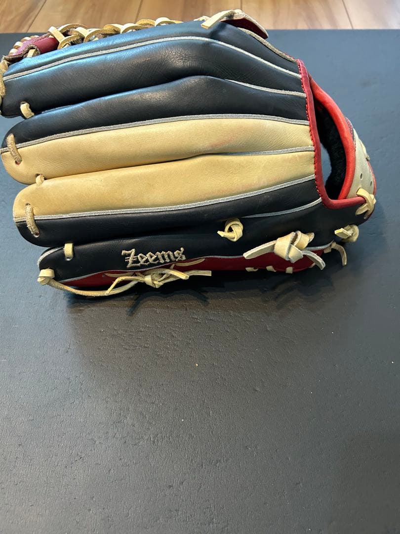 1000円値下げしました！Zeems 軟式グローブ ネイビー/レッド