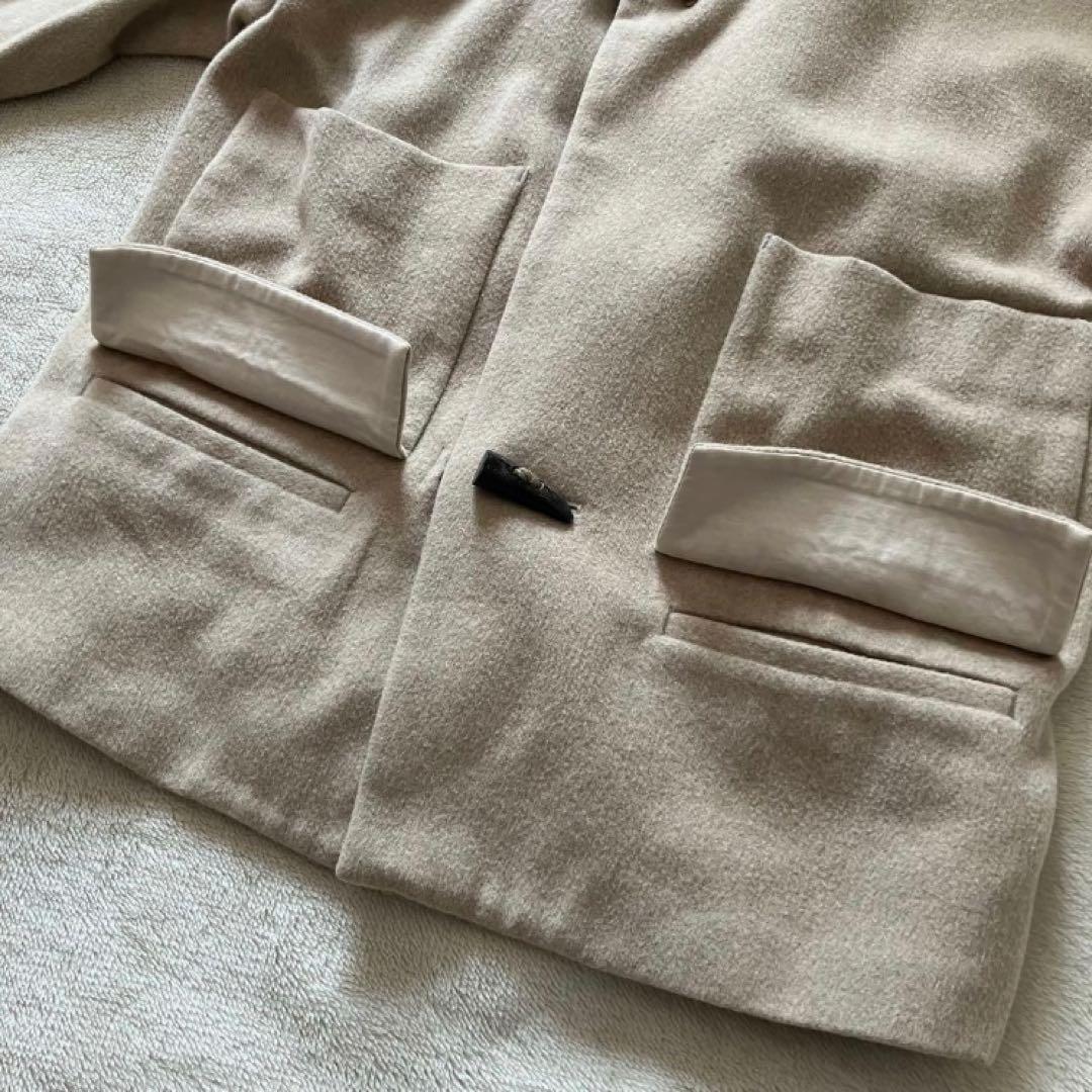 Edwina Horl カシミヤ混 ショートダッフルコート ベージュ