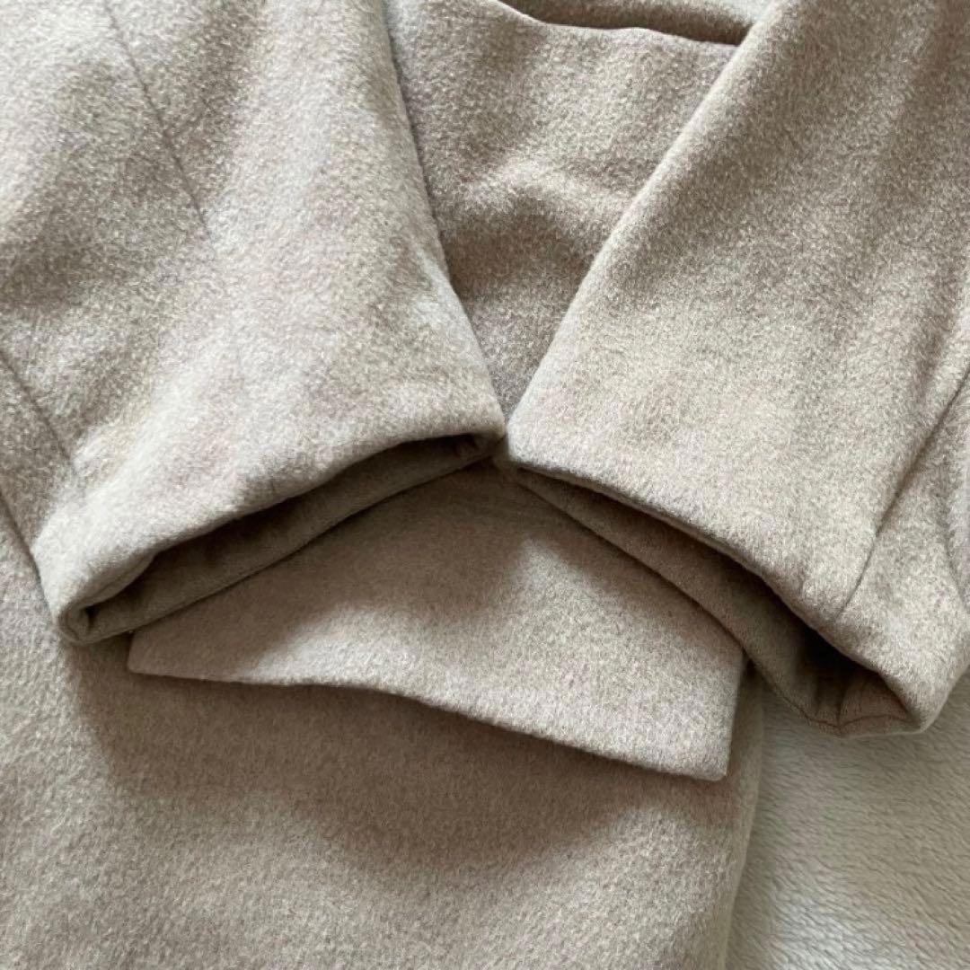 Edwina Horl カシミヤ混 ショートダッフルコート ベージュ