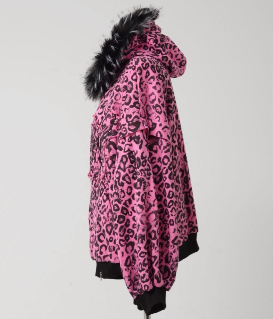 『REFLEM/レフレム』ファー付き総柄ZIPパーカー/ジップアップパーカー