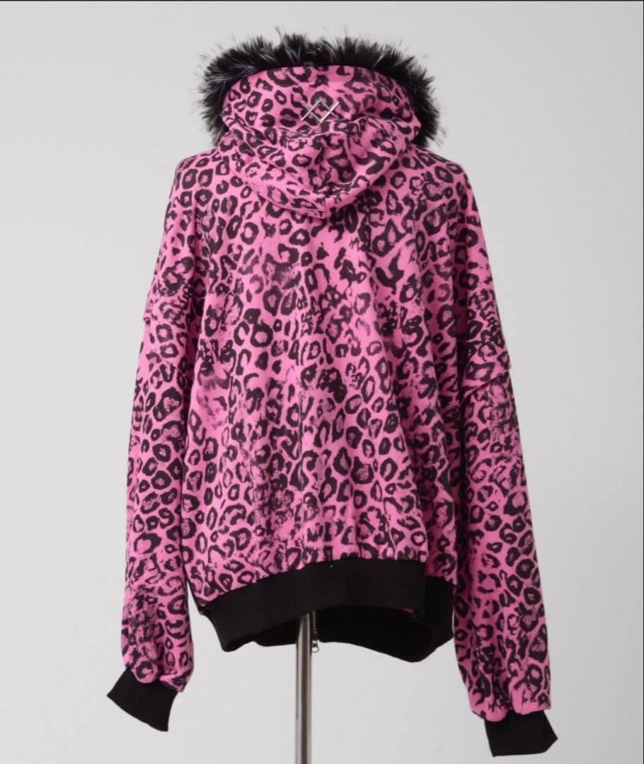 『REFLEM/レフレム』ファー付き総柄ZIPパーカー/ジップアップパーカー