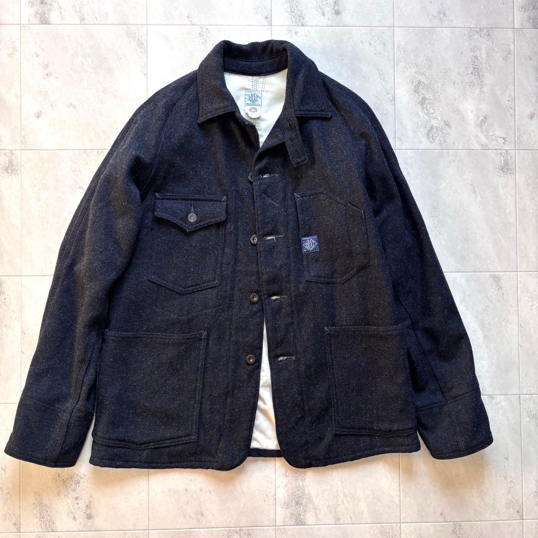 【USA製】ポストオーバーオールズ エンジニアジャケット ウール チンスト M