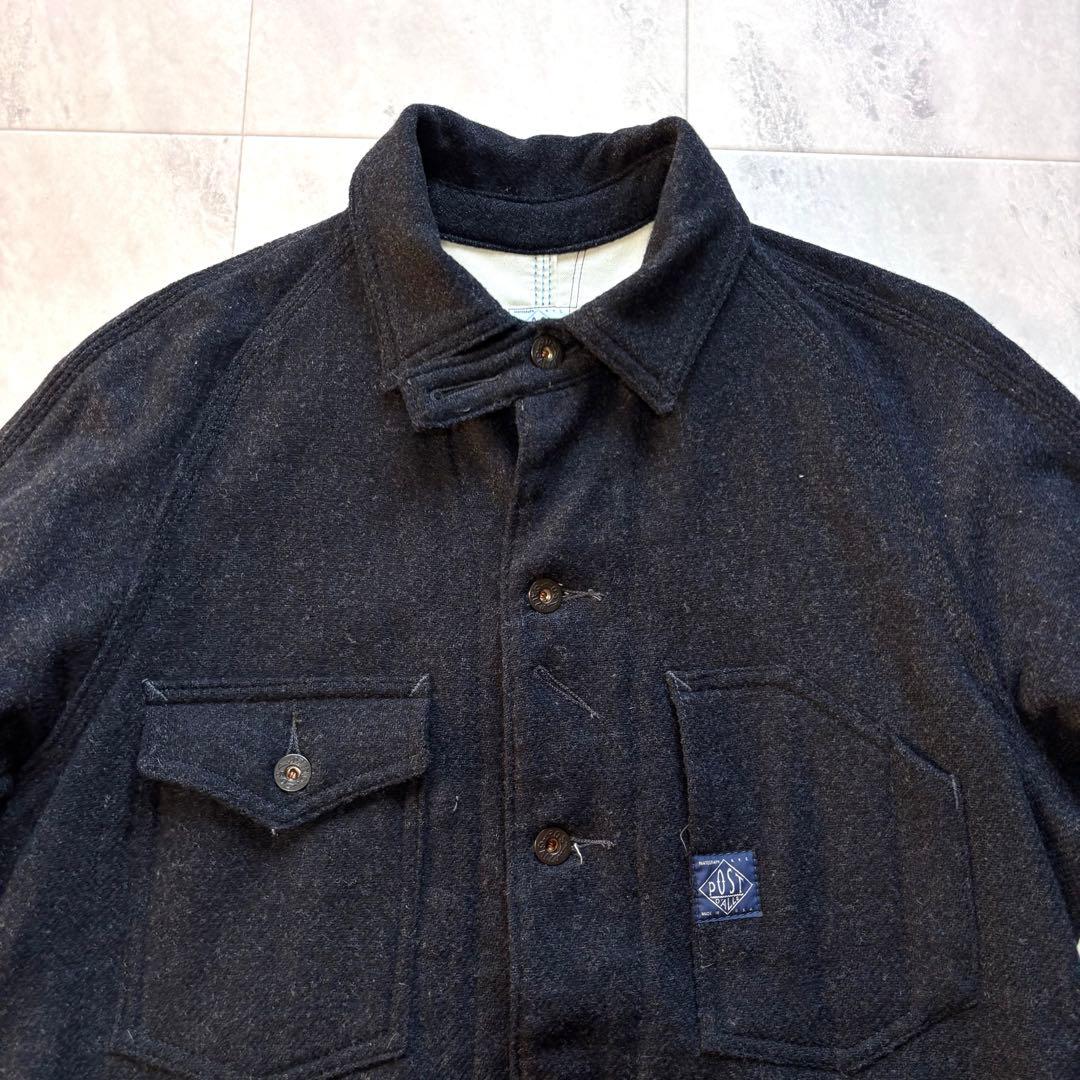【USA製】ポストオーバーオールズ エンジニアジャケット ウール チンスト M