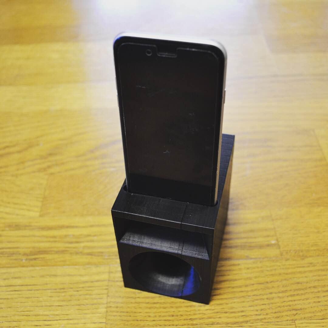 【展示用】スマホ用バックロードホーン型スピーカー