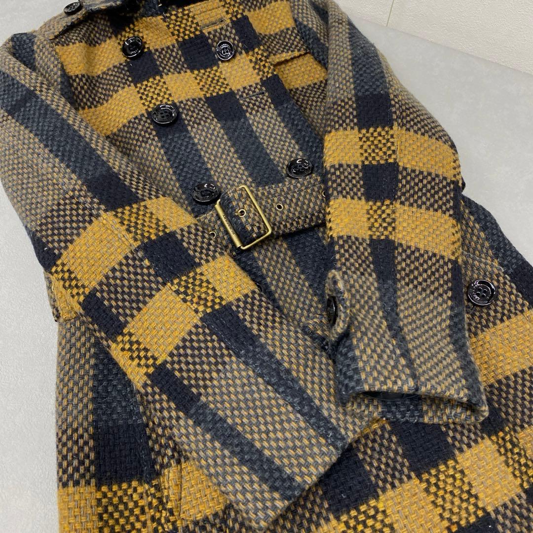 K59＊ BURBERRY BRIT チェック柄 ウールコート サイズITA38