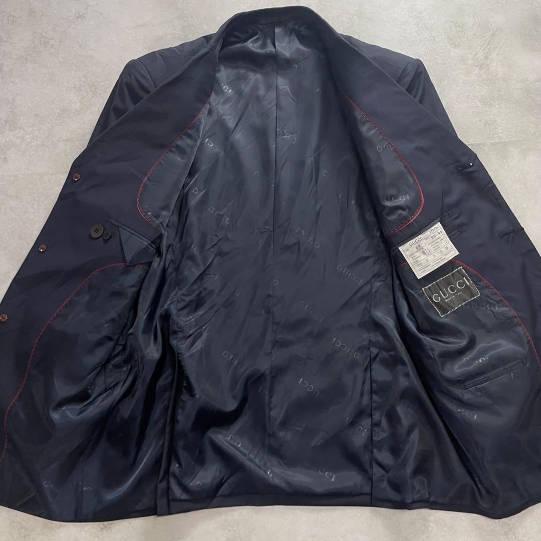 GUCCI タグ付き デッドストック テーラードジャケット 48 L しつけ糸