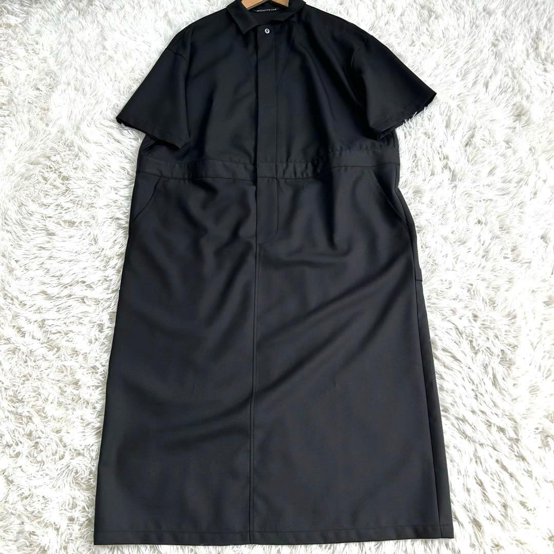 mizuiro ind ペインターライクワンピース　ブラック