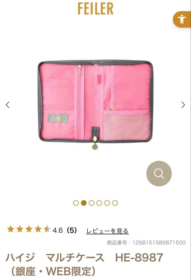 FILLER ハイジ　人気グレーマルチケース（銀座Web限定）完売品