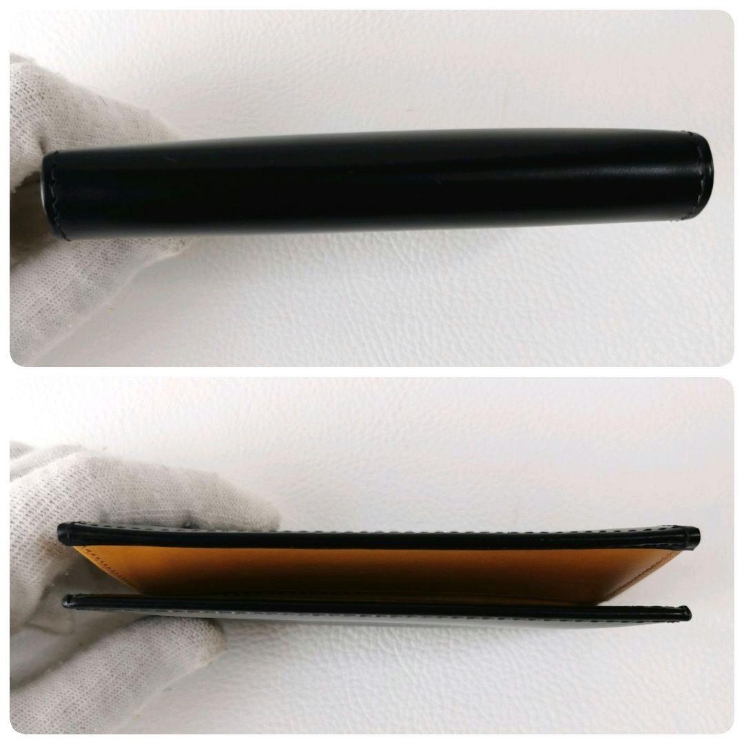 【未使用級✨】エッティンガー ブライドルレザー カードケース ブラック×イエロー