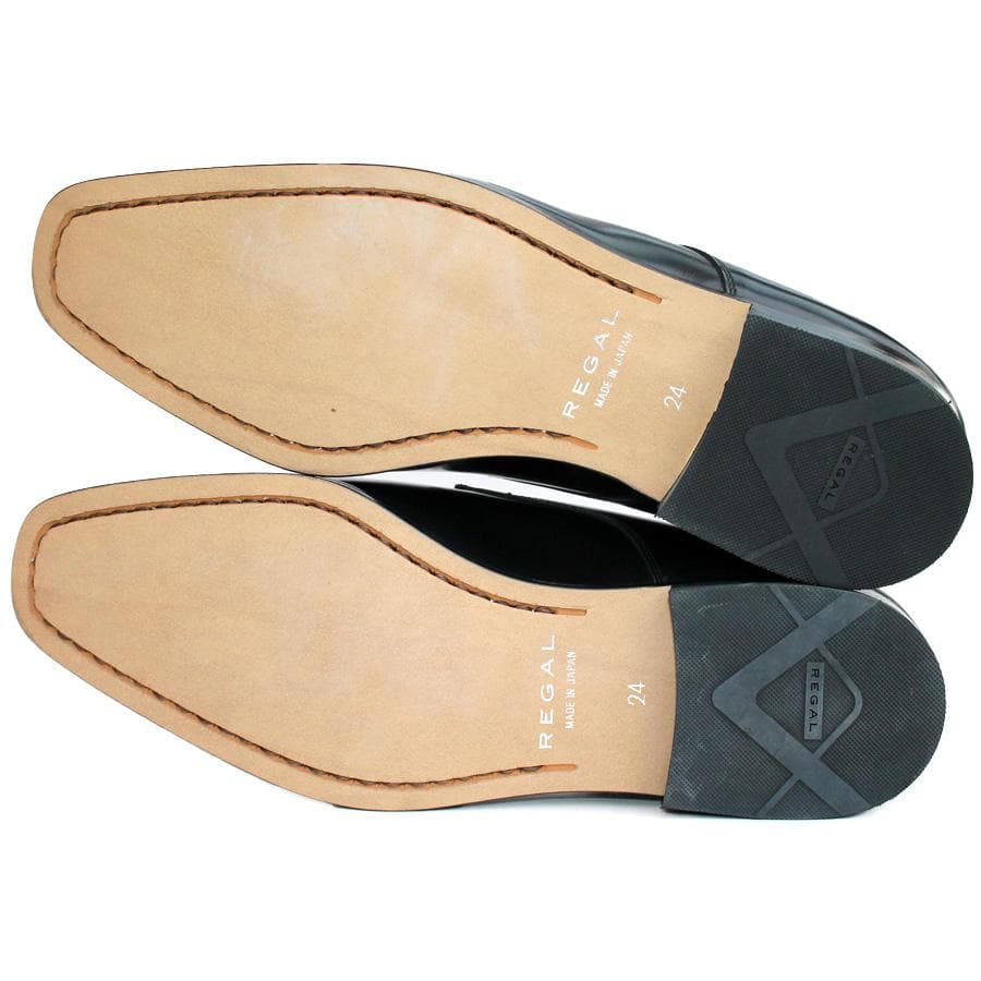 未使用 REGAL Uチップ ブラックレザー ドレスシューズ ビジネス 日本製