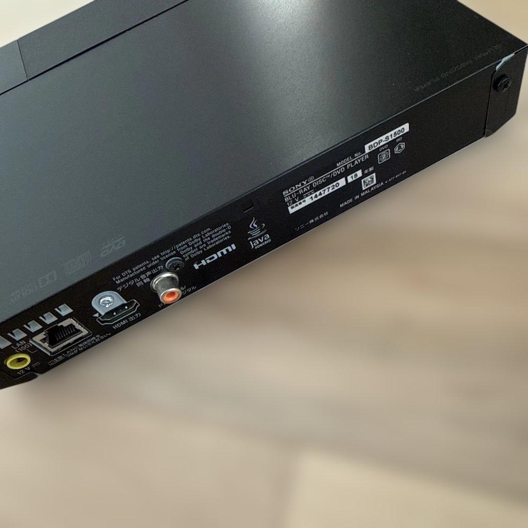 SONY BDP-S1500 ブルーレイプレーヤー 2018年製 美品