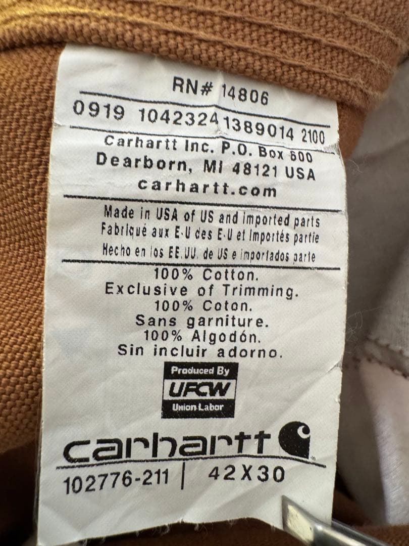 こ*☆様 希少！USA製！！ ★Carharttオーバーオール　42x30