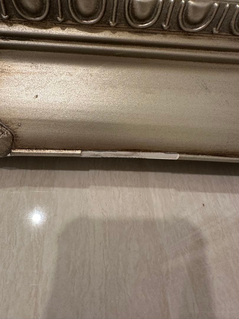 アンティーク調全身鏡 幅90×高さ180cm 飛散防止ミラー シャンパンゴールド