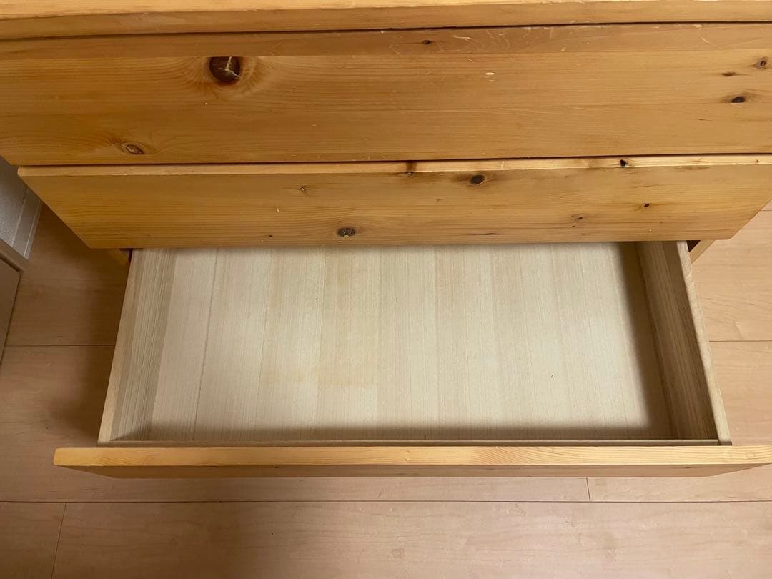 【送料込み】無印良品　パイン材　4段タンス