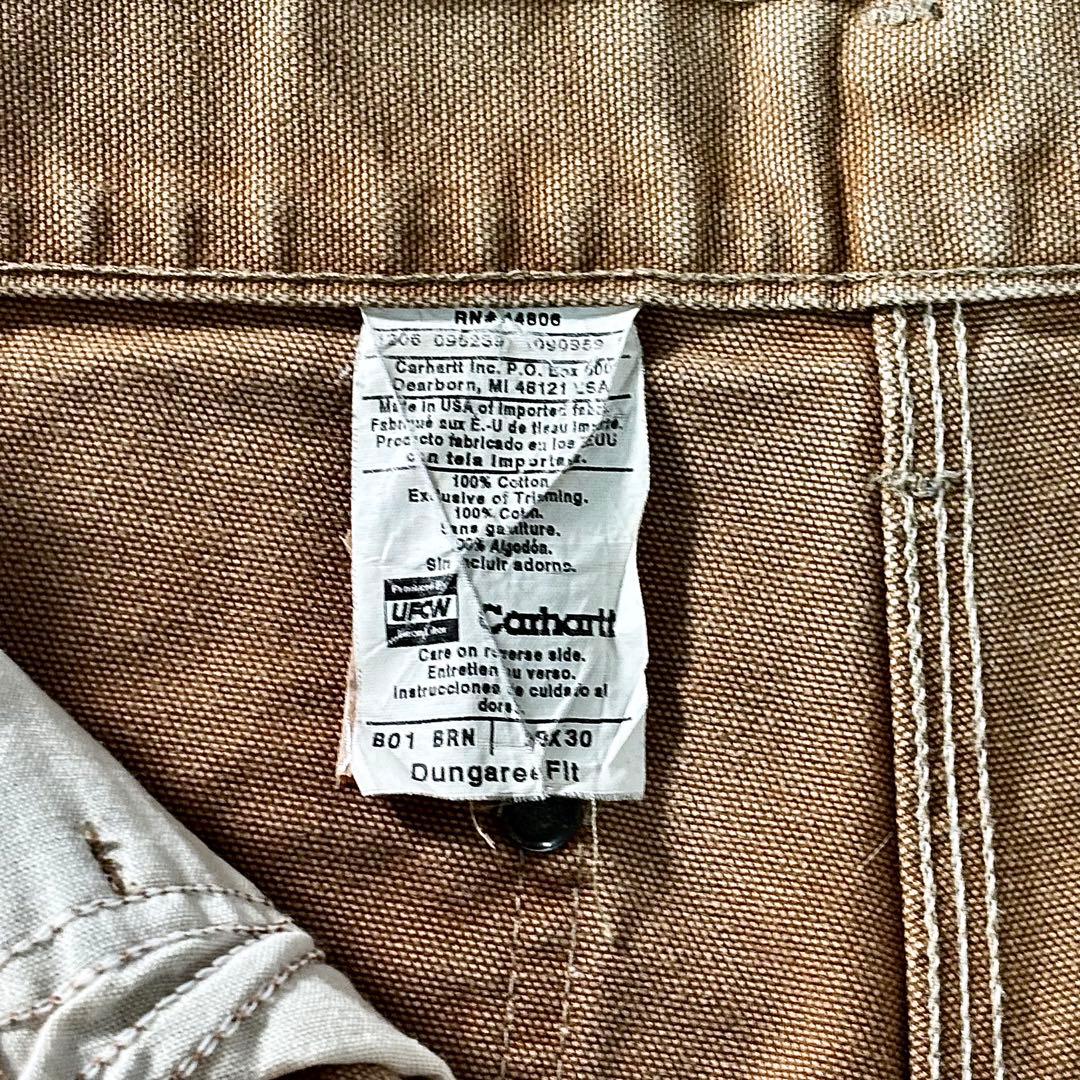 コメ欄セール！USA製 雰囲気系 Carhartt ダブルニー 実寸W35