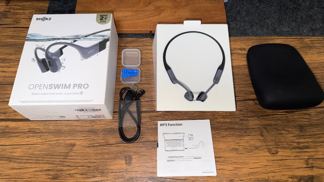 [極美品]Shokz OpenSwim Pro骨伝導イヤホン 水泳用イヤホン