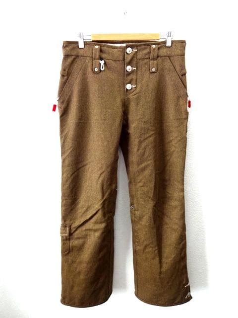 リーバイス×686 ヘリンボーン スノーボード パンツ ブラウン Msize
