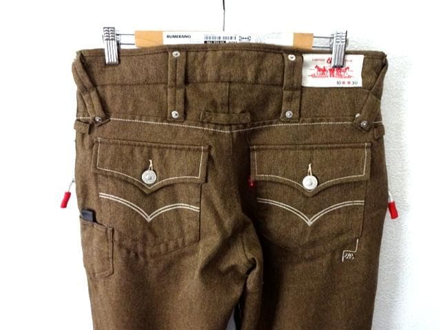 リーバイス×686 ヘリンボーン スノーボード パンツ ブラウン Msize